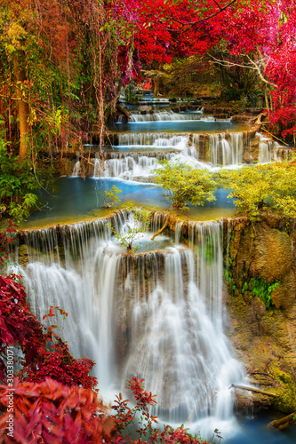 Fototapeta Naklejka Na Ścianę i Meble -  Beautiful waterfall in deep forest