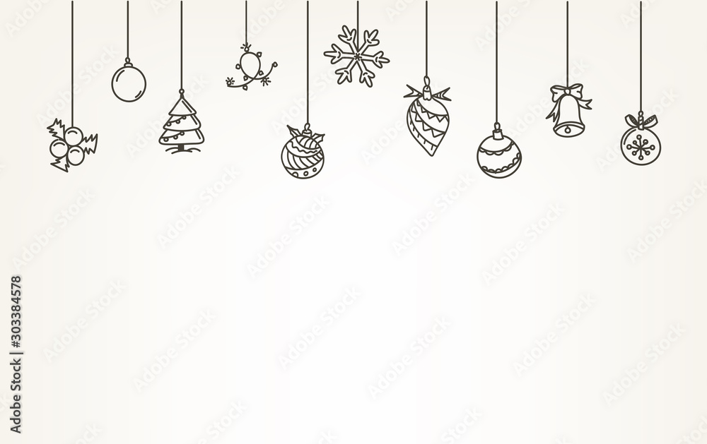 Doodling style Christmas vector illustration Doodling style Christmas vector illustration