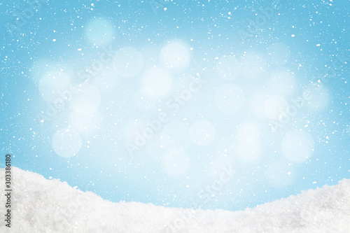 Christmas card with snow © karandaev