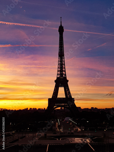 eiffel tower at sunset - sunrise © Andrea