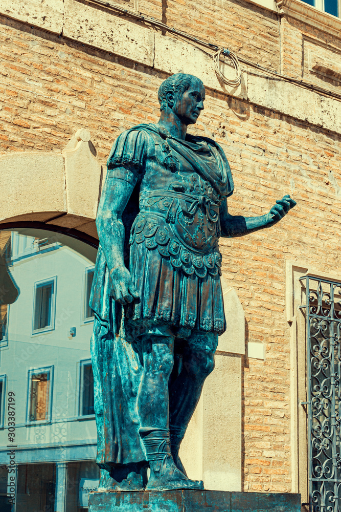 Statue of Julius Caesar in Rimini, Italy