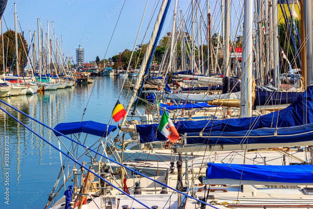marina at the port of Rimini, Italy