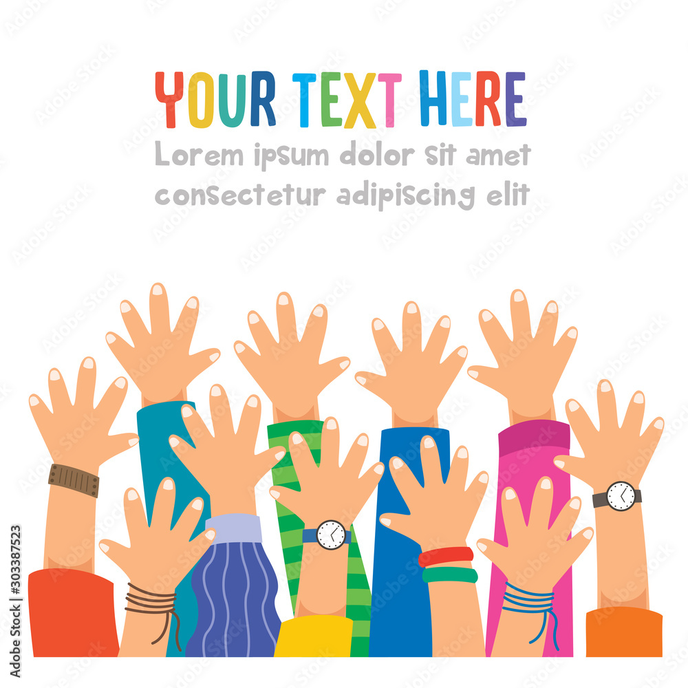 Raised Hands Of Happy People Celebrating Raised Hands Of Happy People Celebrating