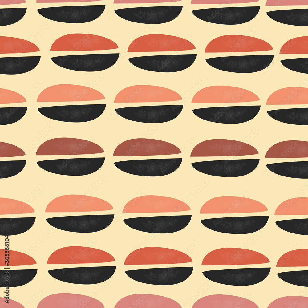 Seamless Pattern with Hand Drawn Abstract Shapes (round shapes) Seamless Pattern with Hand Drawn Abstract Shapes (round shapes)