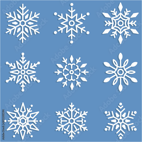 Winter Snowflake Christmas Background