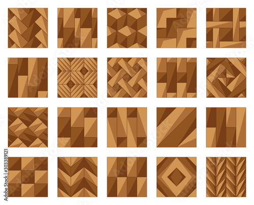 Parquet floor cartoon vector illustration on white background .Wood floor set icon.Vector illustration icon parquet of hardwood for room.