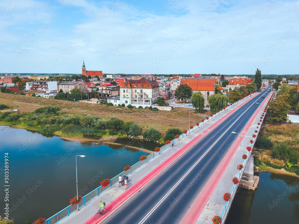 Flying over Srem, Poland. Summer 2019