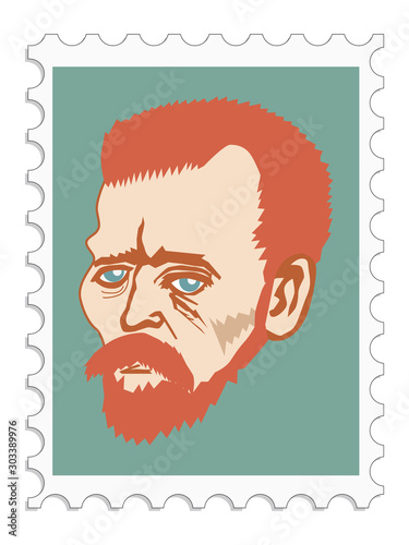 Fotografie Vincent van Gogh famous Dutch post-impressionist painter