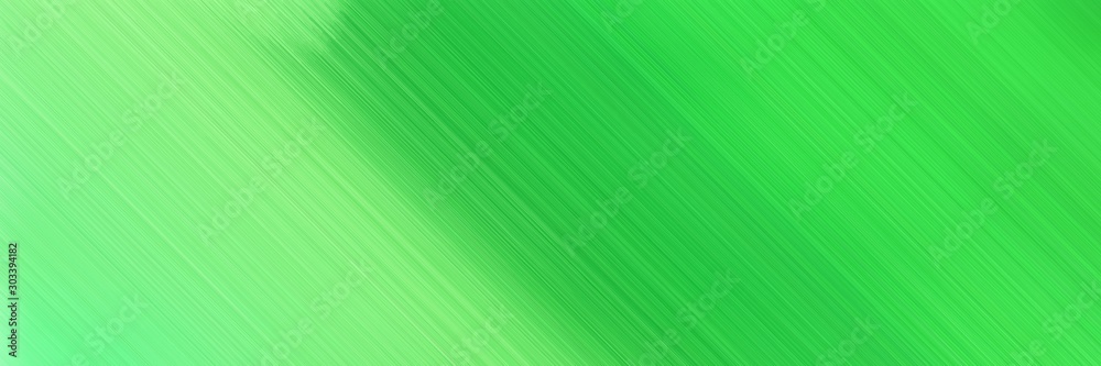Fototapeta premium abstract colorful horizontal presentation banner texture with diagonal lines and lime green, light green and pastel green colors and space for text and image