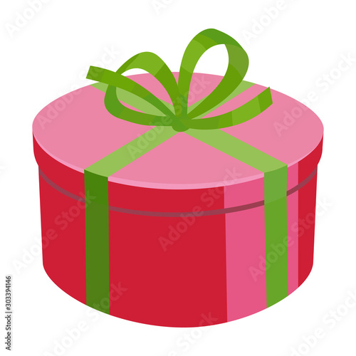 Giftbox vector icon.Cartoon vector icon isolated on white background giftbox.