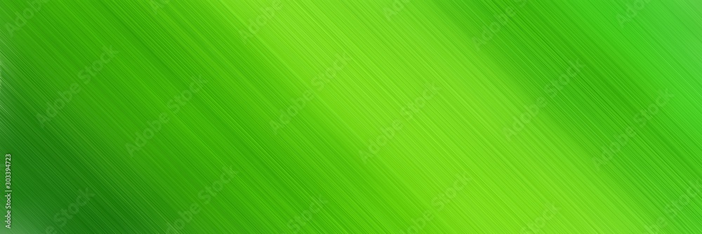 abstract colorful horizontal presentation banner texture with diagonal lines and lime green, forest green and yellow green colors and space for text and image