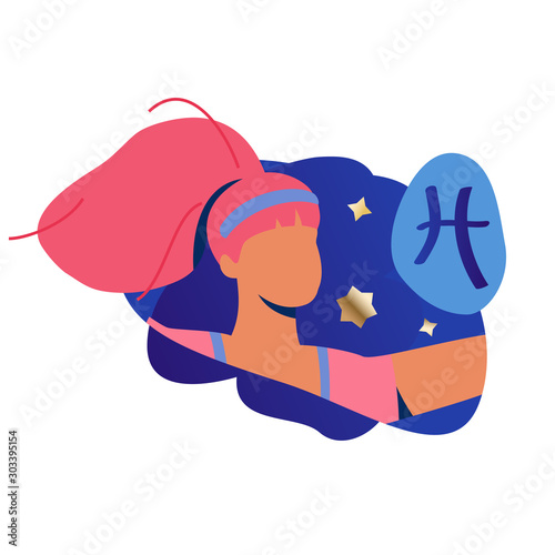 Pisces Woman Zodiac Icon