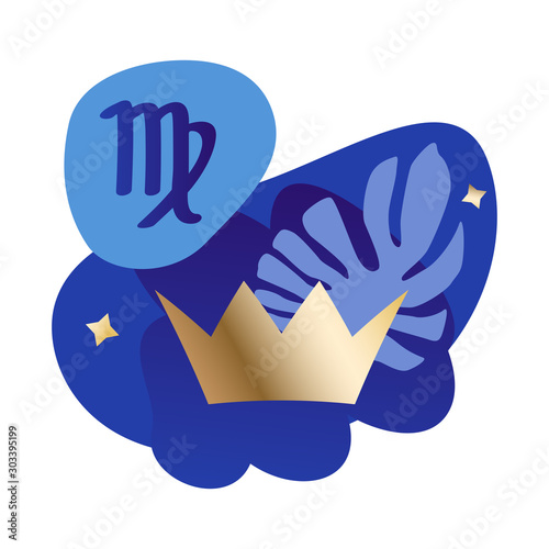 Virgo Modern Zodiac Icon
