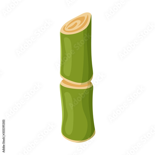 Stem of sugar cane vector icon.Cartoon vector icon isolated on white background stem of sugar cane .