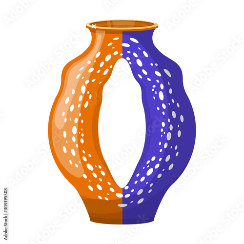 Flower vase vector icon.Cartoon vector icon isolated on white background flower vase .