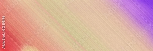 abstract colorful horizontal business banner background texture with diagonal lines and tan, medium orchid and indian red colors and space for text and image
