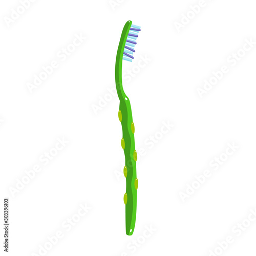 Tooth brush vector icon.Cartoon vector icon isolated on white background tooth brush .
