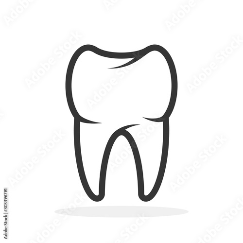 Vector Tooth icon.