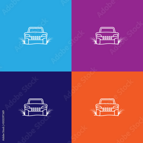 racing car off road icon. Element of racing for mobile concept and web apps icon. Thin line icon for website design and development, app development. Premium icon on colored background