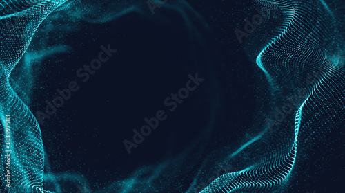 Digital technology background. Abstract connections. Futuristic sci-fi user interface concept with gradient.  Big data, artificial intelligence, music hud. Blockchain and cryptocurrency