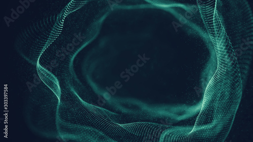 Digital technology background. Abstract connections. Futuristic sci-fi user interface concept with gradient.  Big data, artificial intelligence, music hud. Blockchain and cryptocurrency