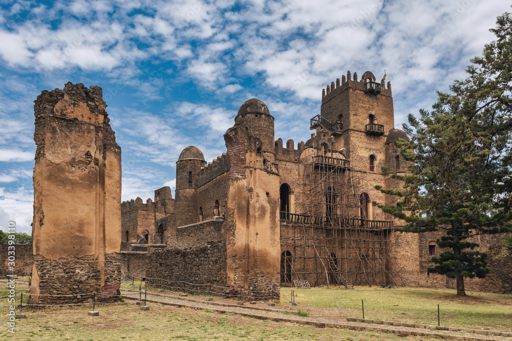 Fasil Ghebbi, castle in Gondar, Ethipia Heritage