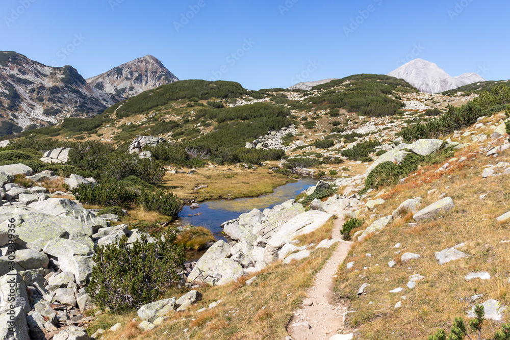 landscape with mountain river, Pirin Mountain, Bulgaria landscape with mountain river, Pirin Mountain, Bulgaria
