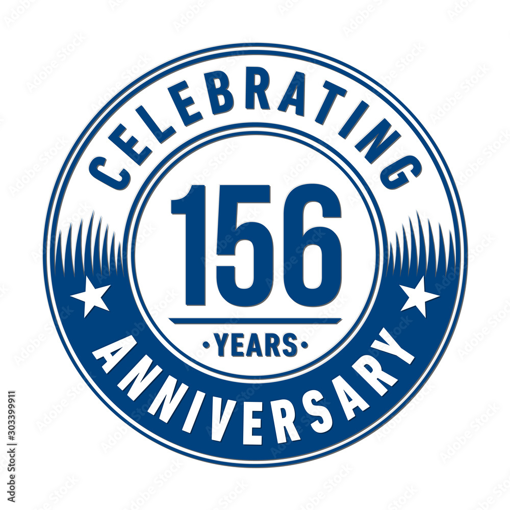 156 years anniversary celebration logo template. Vector and illustration. 156 years anniversary celebration logo template. Vector and illustration.
