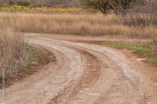 Dirt Road Turning to The Left