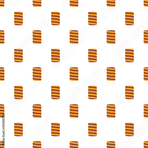 Illustration on theme big set identical biscuit, kit colorful pastry cookie