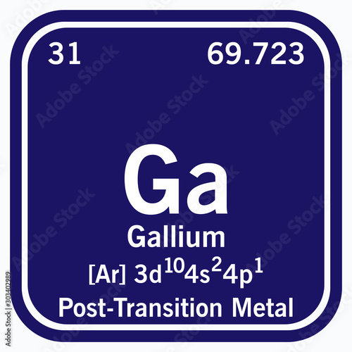 Gallium Periodic Table of the Elements Vector illustration eps 10