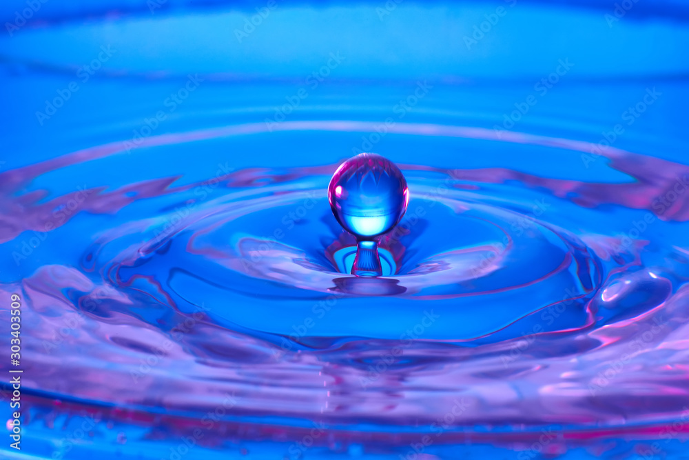 Drop of water bounced off the surface Drop of water bounced off the surface
