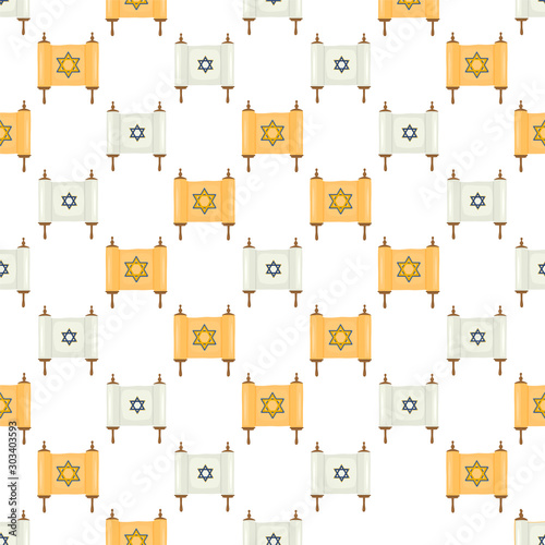 Illustration on theme big colored pattern torah