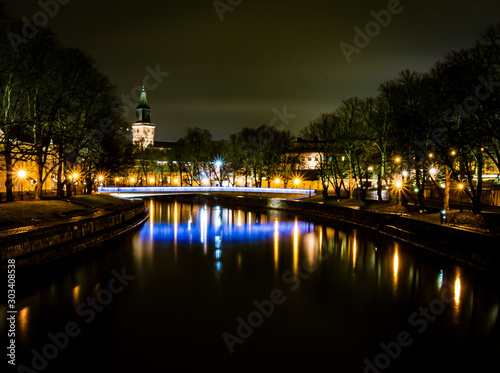 Turku at night