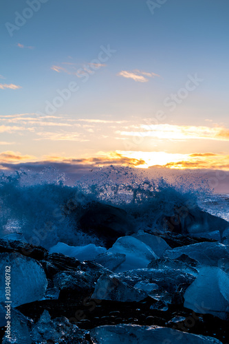 sunset over ocean