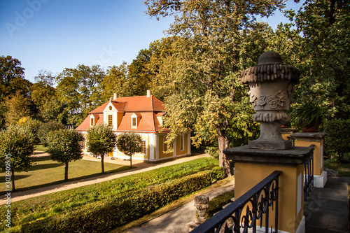 The castle park of Neschwitz Castle in Saxony photo