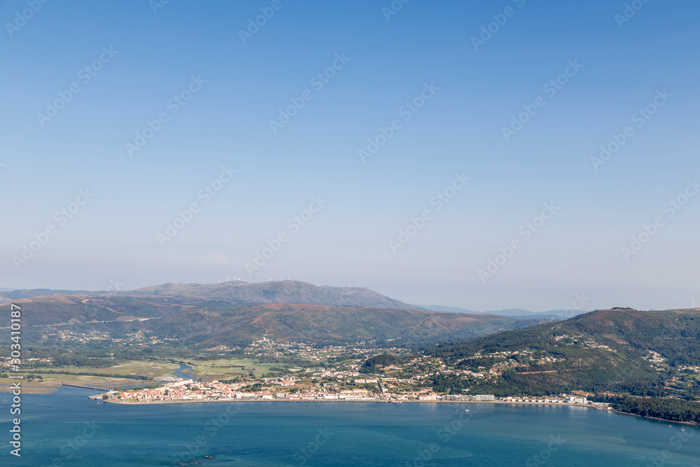 Caminha, town of Portugal, on the other side of Miño, from Santa Tecla, Galicia, Spain