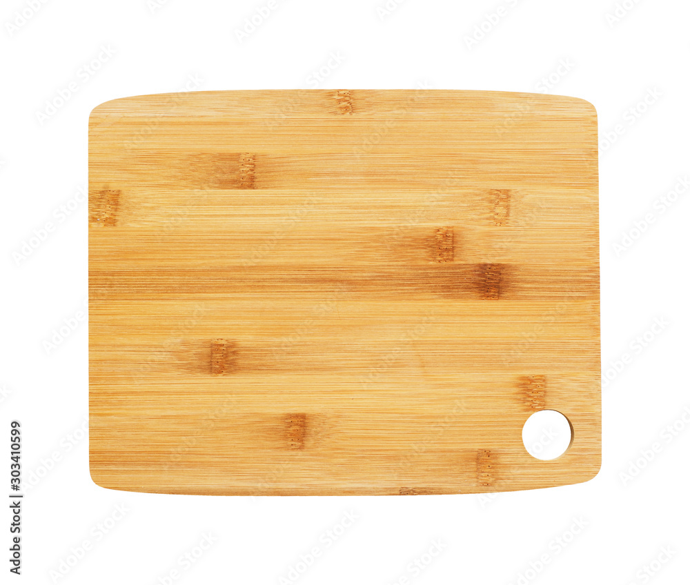 Bamboo cutting board isolated