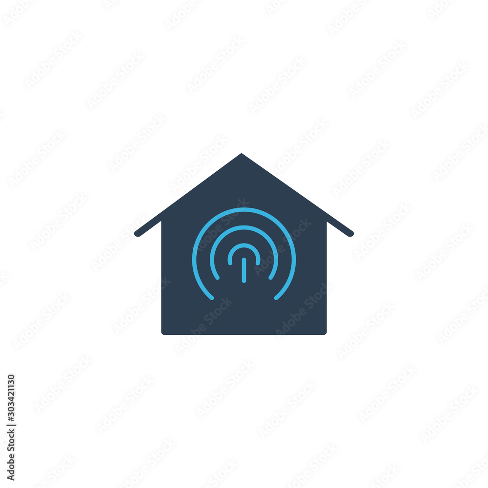 Smart Home Internet. House with WiFi. Stock Vector illustration isolated on white background. Smart Home Internet. House with WiFi. Stock Vector illustration isolated on white background.