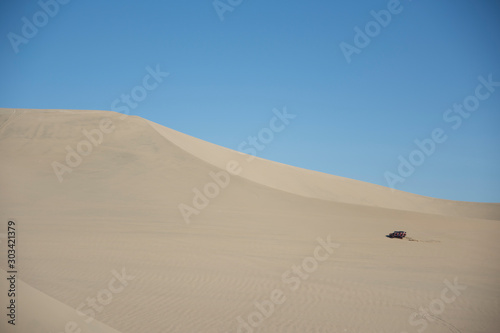 Sand dunes in la huacachina, ica desert, Peru