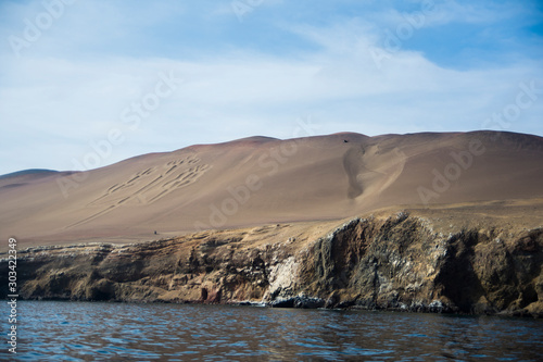 Candelabro sand figure in Paracas Natural Reserve, Peru