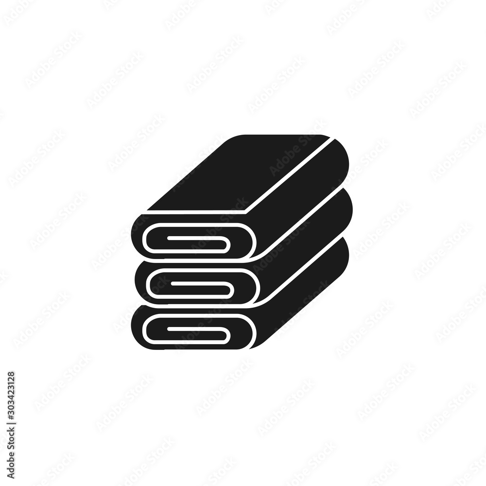 towels of spa silhouette style icon towels of spa silhouette style icon