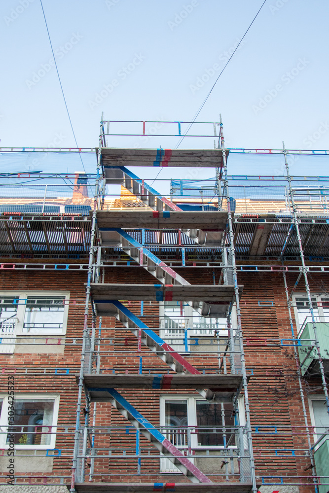scaffolding of construction 