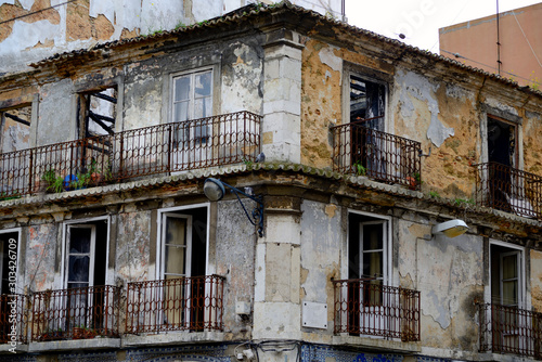 facade of old house in portugal