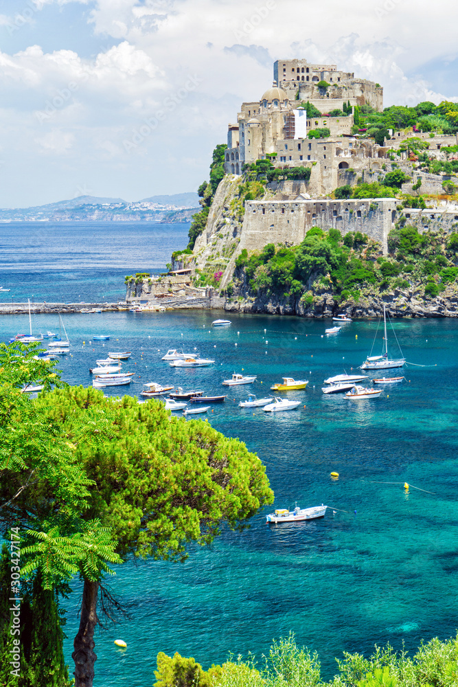 Ταπετσαρία Aragonese castle on Ischia island