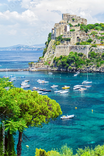 Aragonese castle on Ischia island