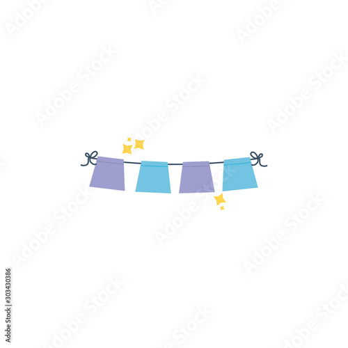pennants decoration party flat icon design