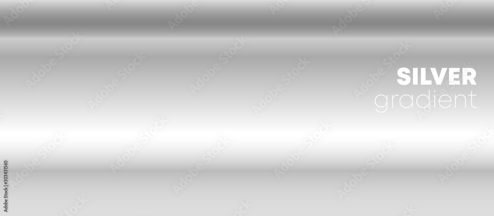 Silver gradient texture background for the wallpaper, web banner, flyer, poster or brochure cover. Vector illustration