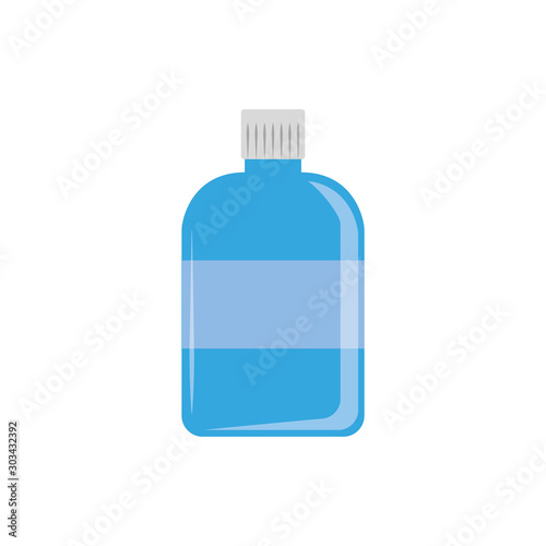 big bottle plastic flat icon blue