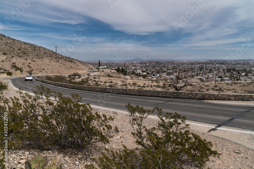 El Paso scenic drive view in Texas.